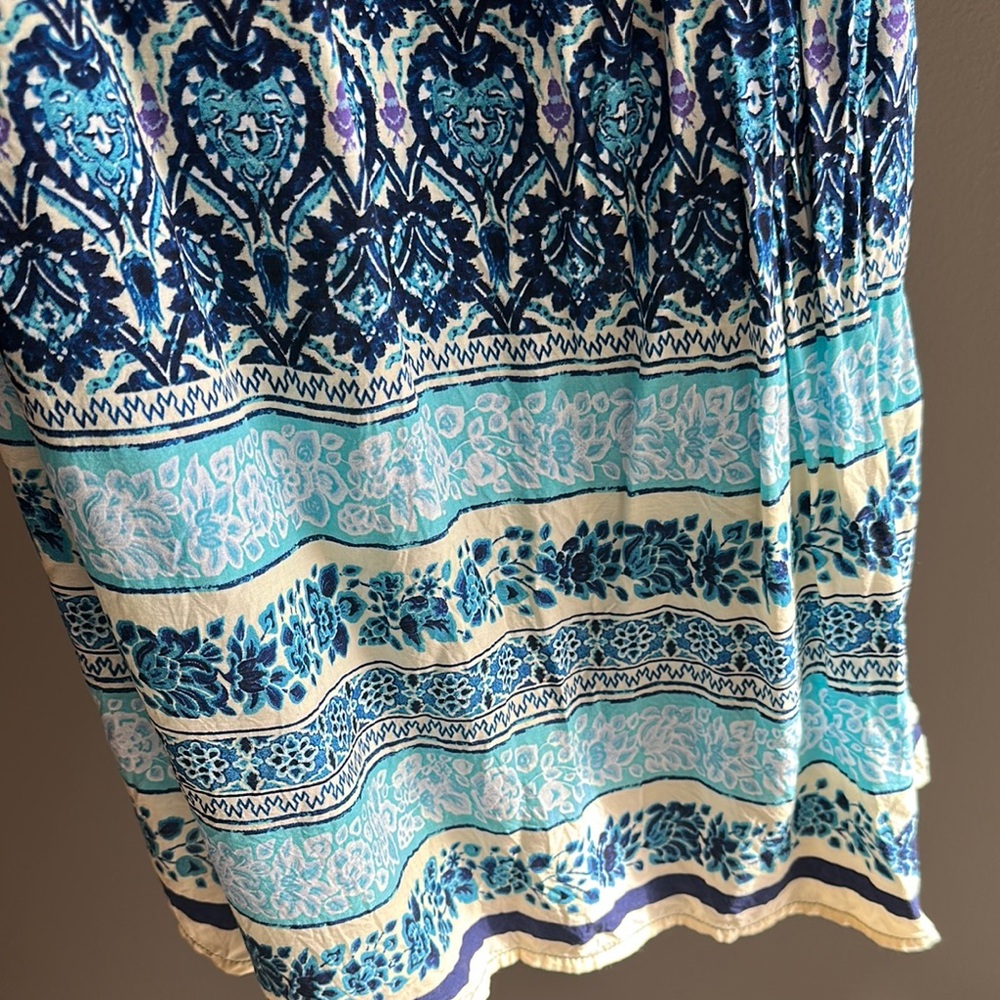 Seraphine Maternity Blue Patterned Maxi Dress - image 4